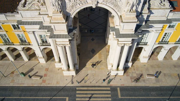 Lizbona Portugalia Stycznia 2022 Widok Lotu Ptaka Augusta Street Arch — Zdjęcie stockowe