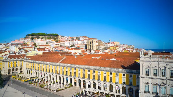 Lisboa Portugal Enero 2022 Vista Aérea Del Arco Calle Augusta — Foto de Stock