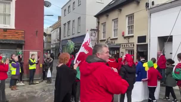 Davids Day Parade Haverfordwest Pembrokeshire Pays Galles — Video