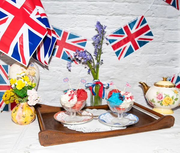 Queen Elizabeth Platinum Jubilee Celebrations Vintage Tea Party — Stock Photo, Image