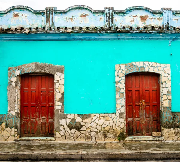 Wspaniałe Kolonialne Drzwi San Cristobal Las Casas Chiapas Meksyk — Zdjęcie stockowe