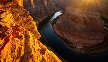 Horseshoe Bend, Page, Arizona. Büyük Kanyon.