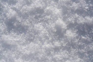 Kar zemini. Kar dokusu, kar manzarası. Tasarım için kışın dokusu.