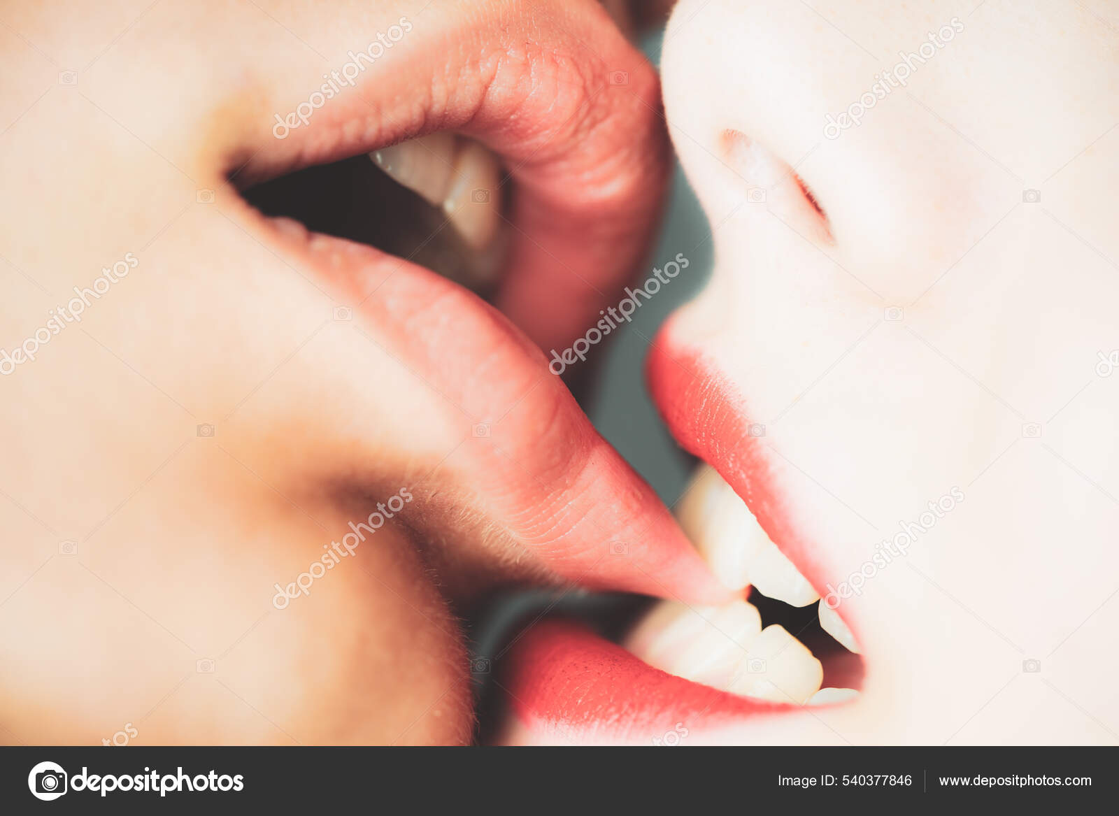 Sensual female lips kissing. Lesbian pleasures. Oral pleasure. Couple girls kissing lips close up. Sensual touch kissing sexual activity. Hot foreplay. Lip care