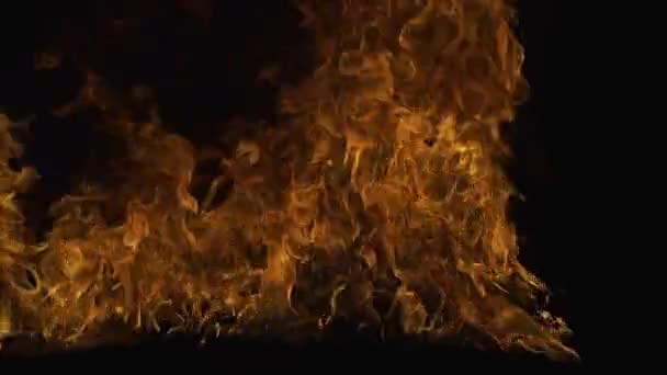 O fogo, chama ardente. Queimar uma grande chama. Grande queima de fogo flamejante, chama de fogo flamejante. — Vídeo de Stock