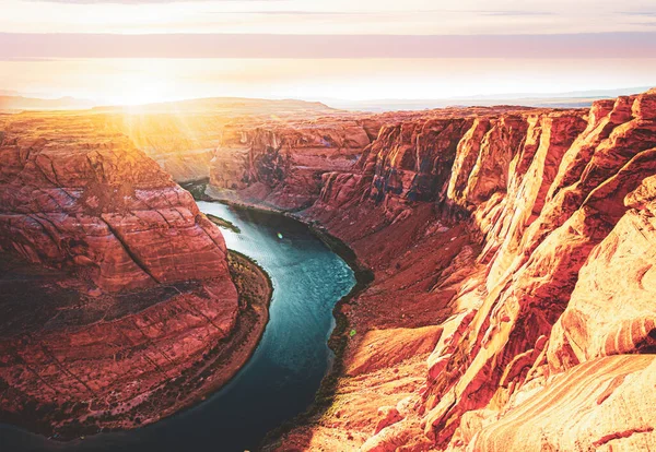 Grand Canyon, Glen Canyon, Arizona. Bend ferradura, Parque Nacional do Canyon . — Fotografia de Stock