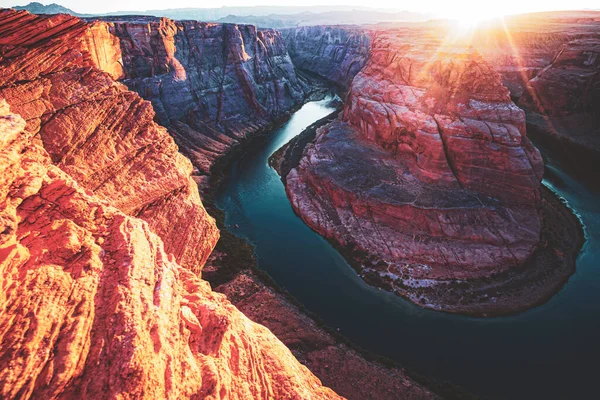 Arizona ferradura dobrar no Grand Canyon. — Fotografia de Stock