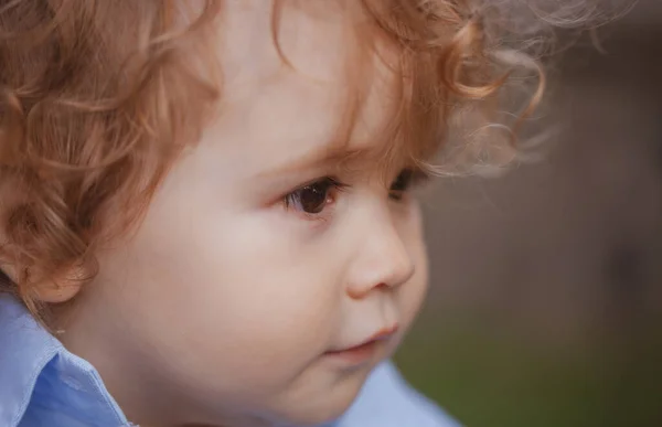 Caucasian baby child portrait close up. Kids face. — Stock Photo, Image