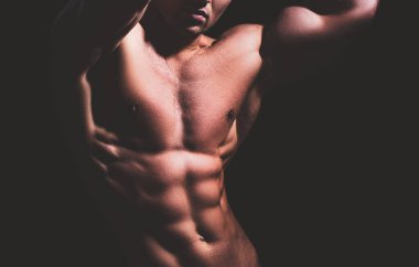 Seksi eşcinsel vücut, erkek çıplak gövde. Eotik adam..
