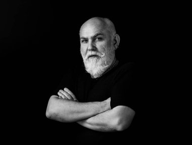 Yaşlı adamın portresi, yüzünü kapat..