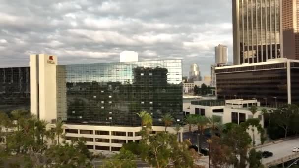 로스앤젤레스 도심 항공 시각, 도시의 비즈니스 센터. Los 천사의 비행, 드론으로 LA 를 촬영. — 비디오