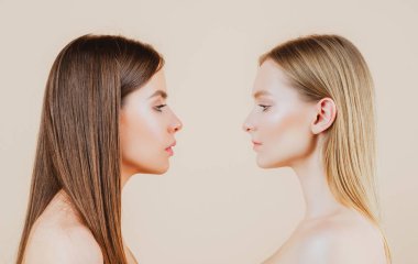 Lezbiyen LGBT çifti kadın arkadaşlığı. Hoşgörü, doğal güzellik..