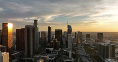 Los Angeles California şehir merkezi. Los Angele, Kaliforniya, ABD şehir merkezi.