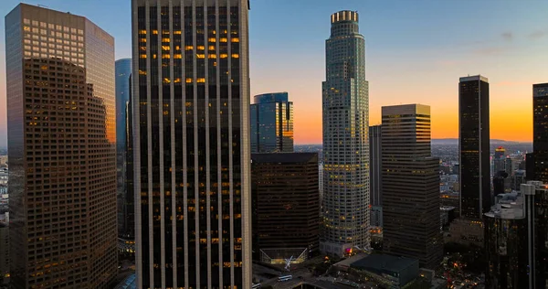 Los Angels Innenstadt Skyline, Panorama-Wolkenkratzer, Innenstadt-Stadtbild. — Stockfoto