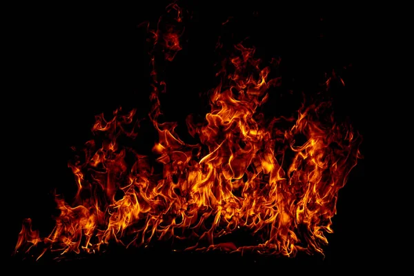 Flame fires. Burn lights on a black background. Fire flames on black background. Abstract fire flame background. — Stock Photo, Image