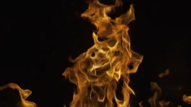 Ateş alevi, yanan ışıklar. Soyut yangın alevi arka planı. Parlak ateş etkisi.