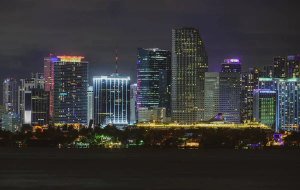 Miami, Florida, USA the downtown cityscape Panorama. — 스톡 사진