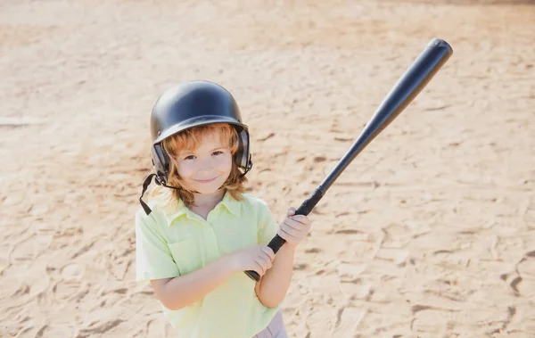 Child playing Baseball. Batter in youth league getting a hit. Boy kid hitting a baseball.