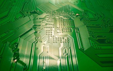 Elektronik devre kartı arka planı. Soyut dijital teknoloji geçmişi. Elektronik bilgisayar donanım teknolojisi. Anakart dijital çip. Teknik arkaplan.