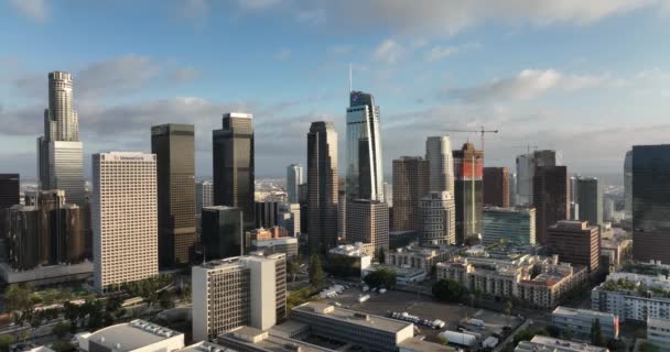Los angeles city. Los Angeles downtown skyline. LA cityscapes. — Stock video