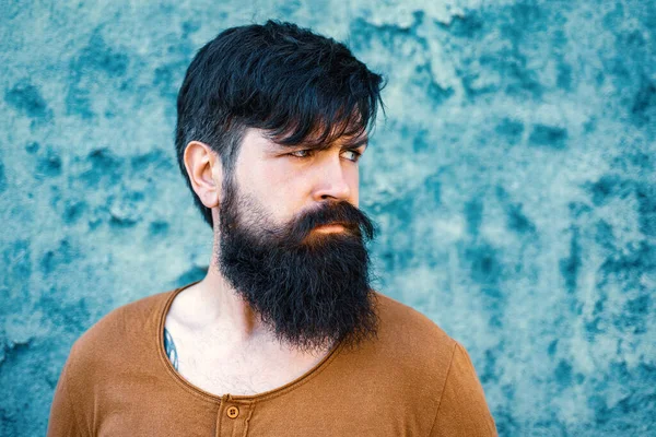 Sakallı, sakallı, eşcinsel. Berber dükkanı konsepti.