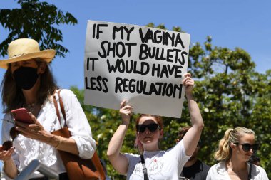 Abortion service, reproductive justice. Womens march rights, abortion body choice, gender and feminism. Protect roe. Los Angeles, USA - May, 14, 2022.