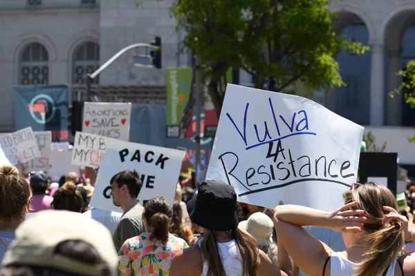 Yumurtayı koru. Kürtaj hizmeti, üreme adaleti. Kadınlar yürüyüş hakları, kürtaj vücut seçimi, feminizm. Los Angeles, ABD - 14 Mayıs 2022.