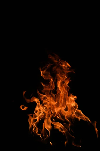 Flamme de feu flamboyante sur fond de texture d'art. — Photo