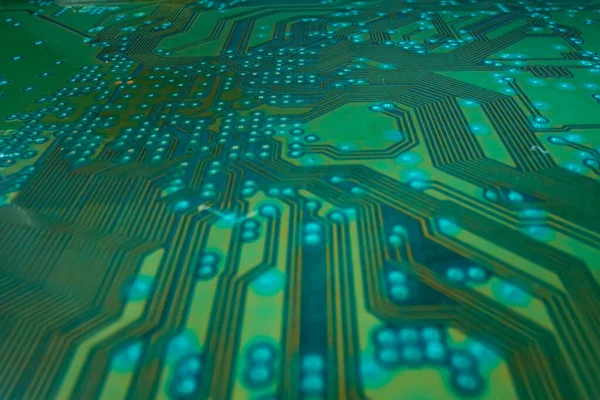 Electronic circuit board closeup. Electronic motherboard card. Circuitry and close-up on electronics. Background of electronics on board electrical circuits, technology texture. — Stock Photo, Image