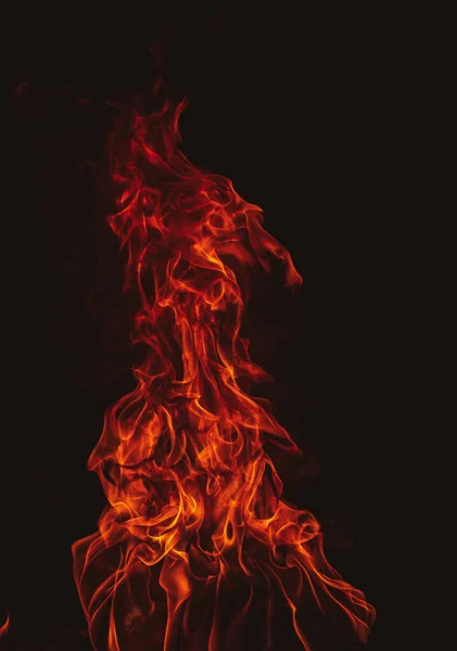 Il fuoco, fiamma ardente. Grande fuoco ardente. — Foto Stock