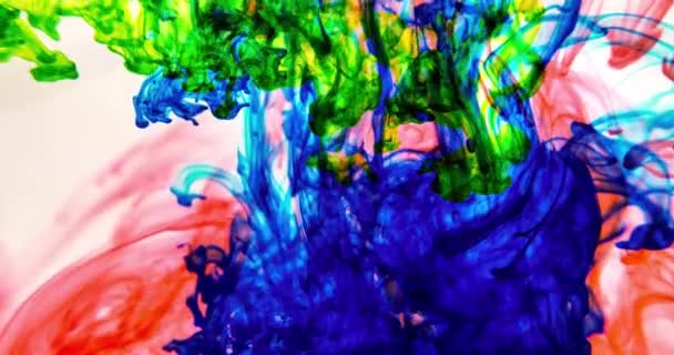 Colore astratto. Schizzi di vernice a colori. Spray vernice blot elemento. Colorate macchie di inchiostro disordine. Macchie acquerello. — Video Stock