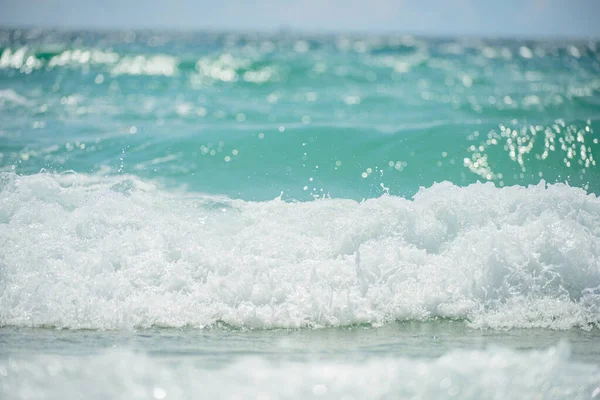 Ocean water background. Sea or ocean water, seascape seaside, amazing coastline landscape background. — Foto de Stock
