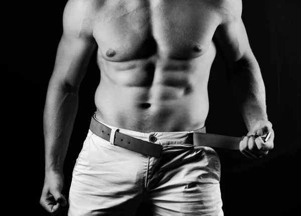 Naken man bög kille. Naken manlig överkropp. Sexig muskulös kropp. Bare muskel fitnes modell. Homosexuell, stolthet, lgbtq, lgbt. — Stockfoto