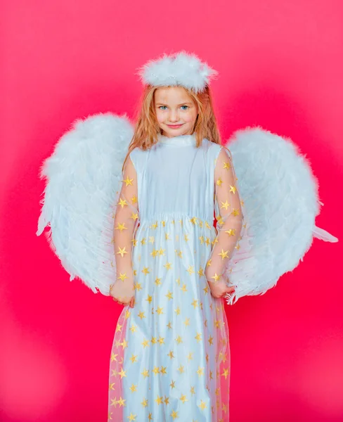 Angel Child Girl Wings Valentines Day Child Angelic Character Toddler — Stockfoto