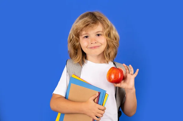 Adolescent Scolaire Avec Livre Copybook Étudiant Adolescent Arrière Plan Isolé — Photo