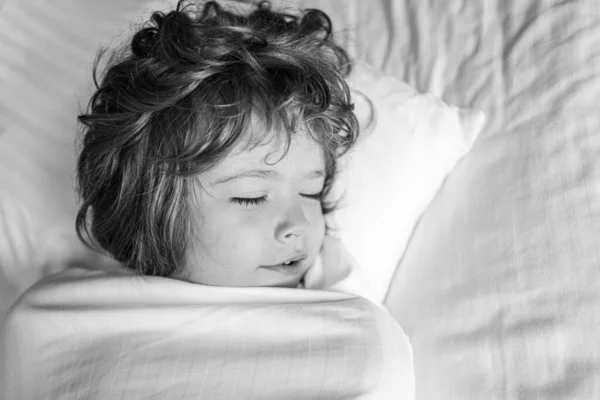 Cute Sleeping Kids Bed Sleep Kids — Stock Photo, Image