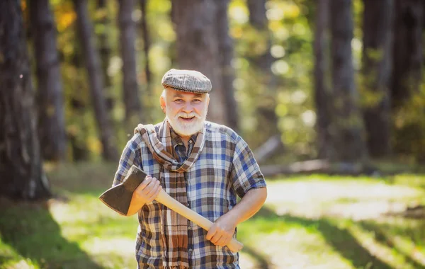 Hiking Deep Wood Sunny Weather Portrait Smiling Man Fashion Portrait — Stock Photo, Image