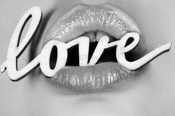 Dia Dos Namorados Amor Lábios Beleza Feminina — Fotografia de Stock