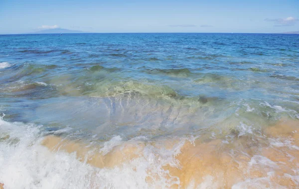 Подорожі Літні Канікули Фон Концепція Пляжі Сонячним Небом Тропічна Сцена — стокове фото
