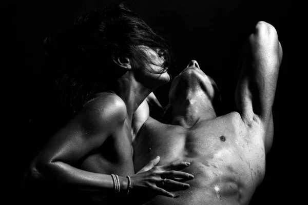 Sinnliche Beziehung Intimität Sinnliches Konzept Junges Paar Mit Leidenschaftlichem Sex — Stockfoto