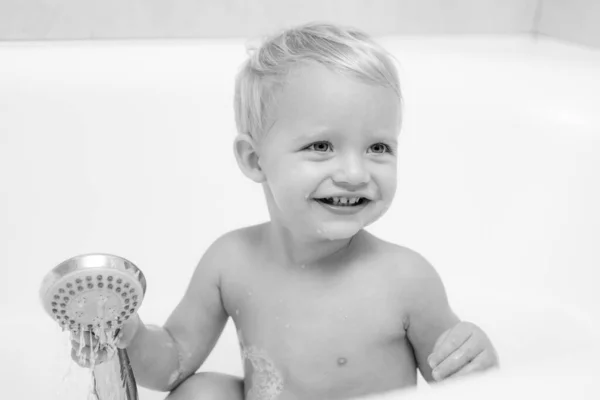 Bambini Bagno Divertente Bagno Buona Infanzia Igiene Cura Dei Bambini — Foto Stock