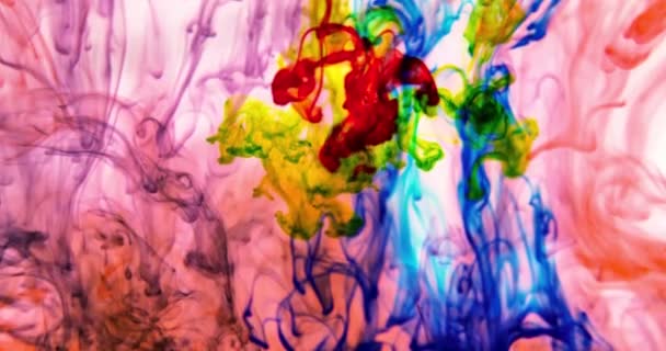 Ink Water Abstract Watercolor Paint Splash Water Ink Swirling Underwater — Stock Video