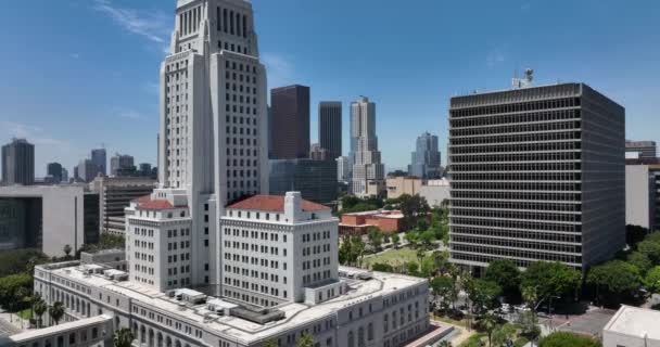 Das Rathaus Von Los Angeles Zentrum Der Regierung Der Stadt — Stockvideo