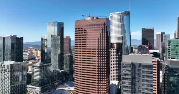 Los Angeles Vlieg Het Centrum Van Met Een Drone Vanuit — Stockvideo