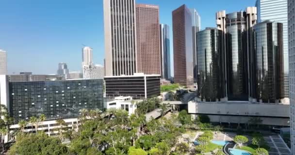 Aérea Del Horizonte Del Centro Los Ángeles California — Vídeo de stock