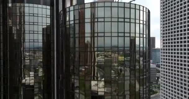 Los Angeles Centrum Arial Fly Drone Wolkenkrabbers Stadsgezicht Kantoorgebouwen Wolkenkrabbers — Stockvideo