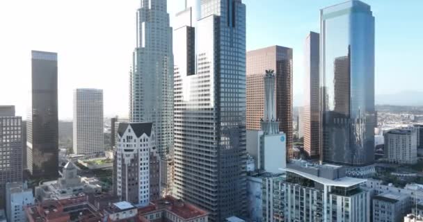 Los Angeles Centrum Arial View Van Drone — Stockvideo
