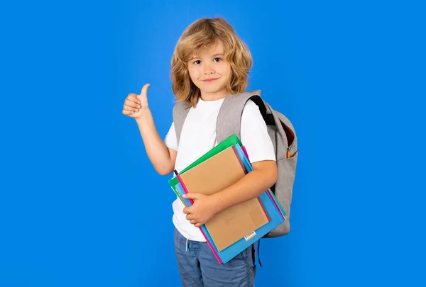 Schoolkind Met Een Geïsoleerde Achtergrond Onderwijs Voor Kinderen Leren Studeren — Stockfoto