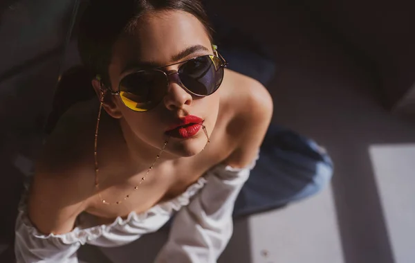 Mujer Moda Con Estilo Gafas Sol Accesorios Moda Moda —  Fotos de Stock