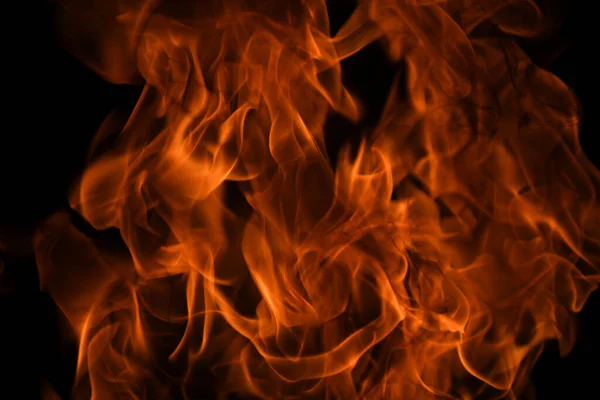 Fire Blaze Flames Black Background Fire Burn Flame Isolated Abstract — Stockfoto